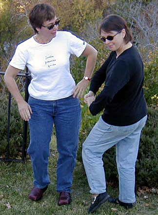 Kim Robertson and Wendy Stewart, WAFHS Harper's Ferry Getaway, 2001
